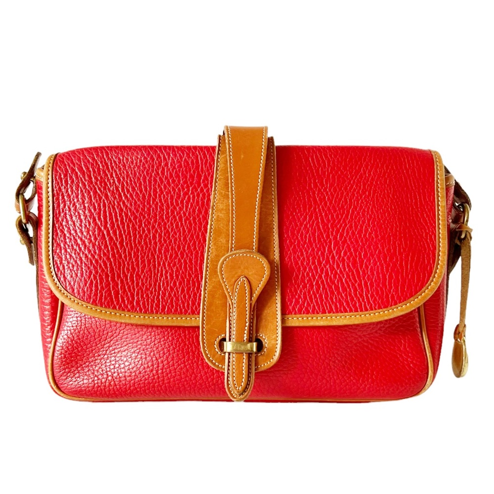Dooney & Bourke Vintage Equestrian Bag in Red Leather